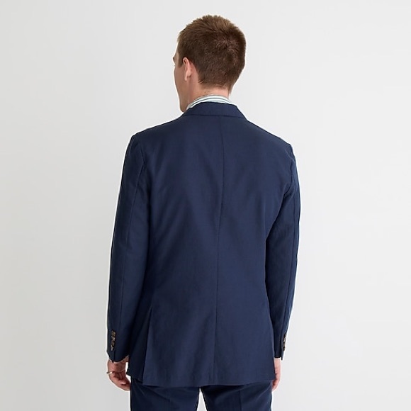 J Crew Ludlow Slim-fit unstructured suit jacket in Irish cotton-linen It… - Picture 4 of 5